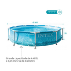 Piscina Estrutural Redonda Beira Mar Capacidade De 4,485 Litros 3,05 M De Diâmetro Intex