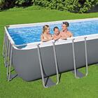 Piscina Estrutural Retangular 30045L Com Capa, Escada e Filtr