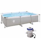 Piscina Estrutural Retangular 3701 Litros Com Bomba Filtrante