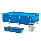 Piscina Estrutural Retangular 3.834 Litros Pvc Armação + Filt