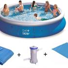 Piscina Inflável 11.000 + Filtro E Cobertura - Belfix (110v)