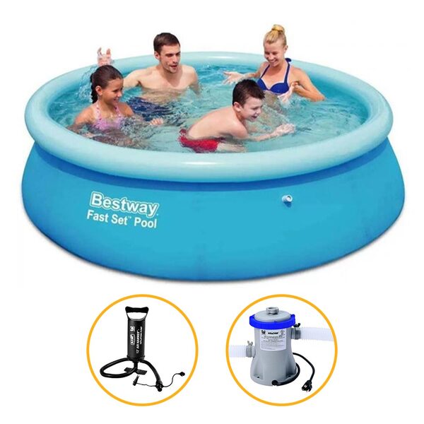 Piscina Inflável 2.300 Litros + Filtro 110v + Bomba - Bestway