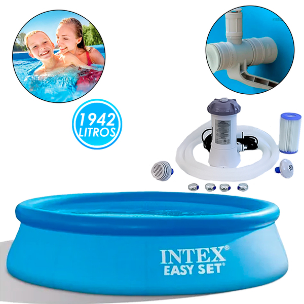 Piscina Inflável 3853 Litros Easy Set Intex + Filtro