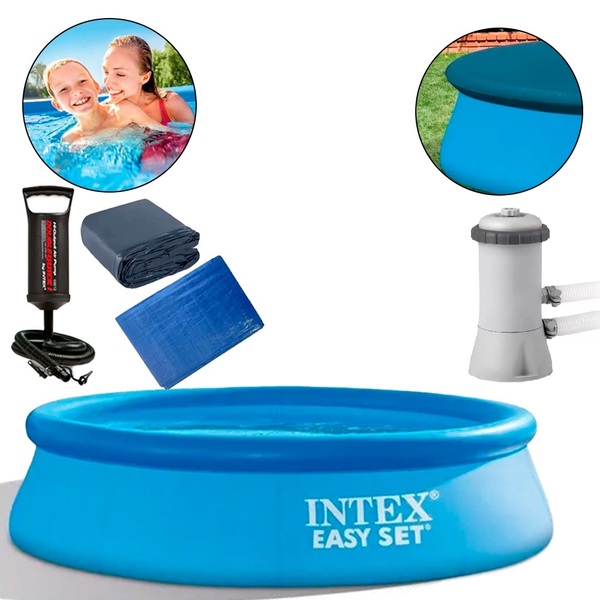 Piscina Inflável 3853l Intex Com Filtro +bomba + Lona + Capa