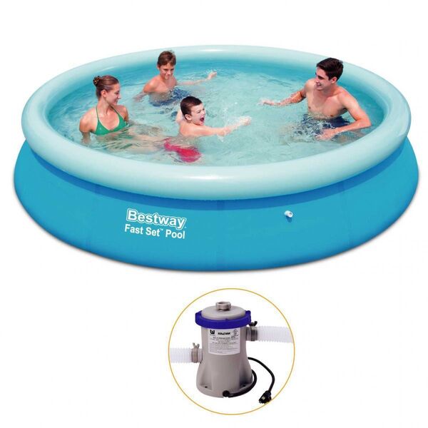Piscina Inflável Bestway Fast Set 5.500l + Bomba Filtrante 11