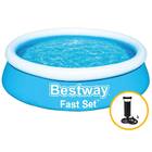 Piscina Inflável Fast Set 940 Litros + Bomba De Inflar Bestway