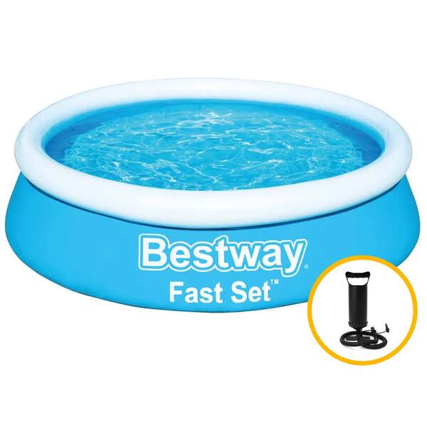 Piscina Inflável Fast Set 940 Litros + Bomba De Inflar Bestway