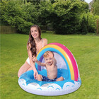 Piscina Inflável Infantil Arco Iris Com Cobertura 40 Litros J