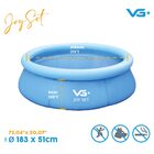Piscina Inflável Joy Set 1000l Circular 183cm Com Bomba Forro
