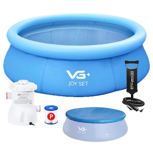 Piscina Inflável Joy Set 2490l Circular 240cm Com Filtro 220v