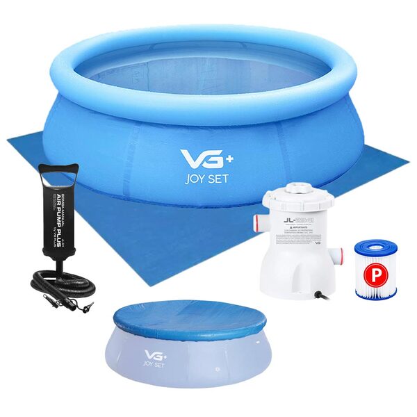 Piscina Inflável Joy Set 4760l Circular 300cm Com Capa Filtro