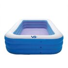 Piscina Inflável Retangular Azul 1.260 Litros Pvc Vg+