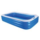 Piscina Inflável Retangular Azul 1.500 Litros Pvc Vg+