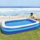 Piscina Inflável Retangular Familiar 440 Litros Com Bomba De