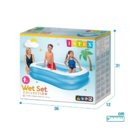 Piscina Inflável Retangular Familiar Azul 540 Litros Intex