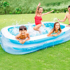 Piscina Inflável Retangular Familiar Azul Celeste 770 Litros