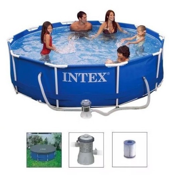 Piscina Intex 4485 Litros Estrutural Com Bomba Filtrante 220v E Capa Leroy Merlin