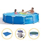 Piscina Intex 4.485 Litros Estrutural Azul Capa Bomba Filtran