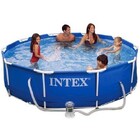 Piscina Intex 4.485 Litros Estrutural Azul Com Bomba Filtrant