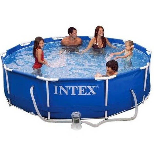 Piscina Intex 4.485 Litros Estrutural Azul Com Bomba Filtrant