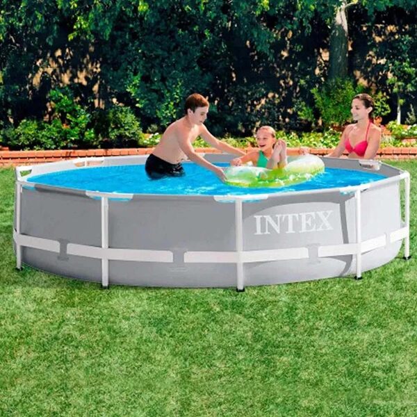 39358PLEO　3個セット　INTEX 新品　66502NP Piscina Intex 6.503 Litros Estrutural Armação Prism Com Filtro