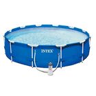 Piscina Intex 6.503 Litros Estrutural Azul Armação Bomba Filt