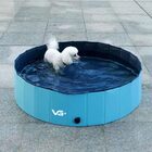 Piscina Para Cachorro Pets Dobrável Azul 80 Cm X 20 Cm Vg+