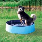 Piscina Para Cachorro Pets Dobrável Lisa Azul  120 Cm X 30 Cm