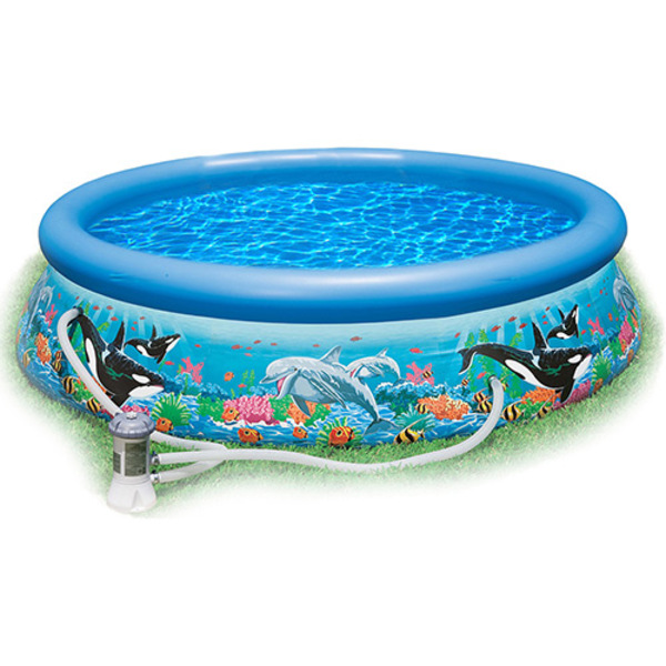 Piscina PVC Redonda Easy Set Oceano 5.600 L com Bomba Filtro