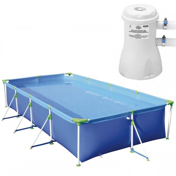 Piscina Retangular 5000 L Premium Mor Bomba Filtrante 110 V Vazao 2200 L H Leroy Merlin