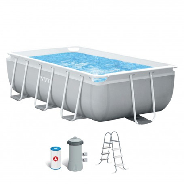 Piscina Retangular Estrutural 3.539 Litros Com Bomba Filtrant