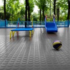 Piso Botão de Borracha Pastilhado Cinza 50x50cm Caixa com 24 Placas Daud