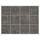 Piso Cerâmico Decorado Esmaltado Acetinado Borda Arredondada Bold 20,2X20,2cm Terrazzo Black Gabriella