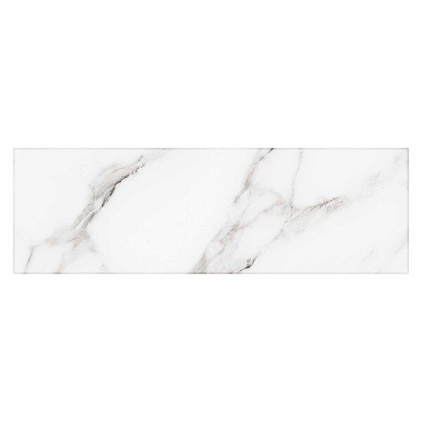 Piso Cerâmico Marmorizado Esmaltado Acetinado Borda Arredondada Bold 7,2X22cm Brick Calacata Gabriella