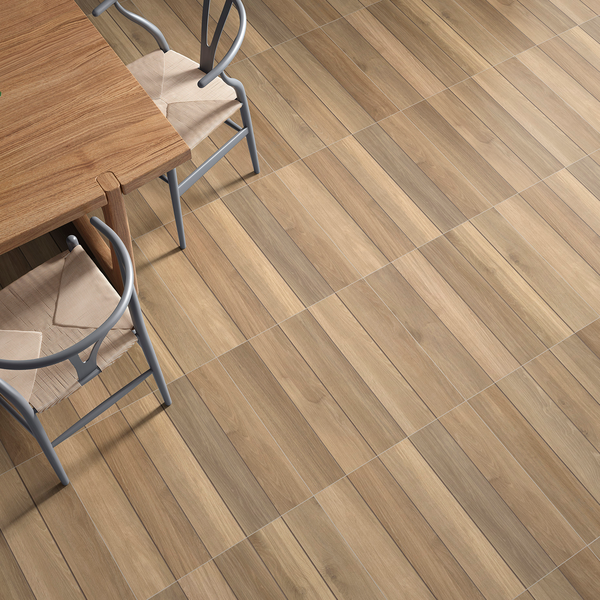 Piso Cerâmico Amadeirado Acetinado Borda Reta Interno 60x60cm