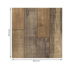 Piso Cerâmico Amadeirado Brilhante Borda Arredondada Interno 61,5x61,5cm Natur Ceral