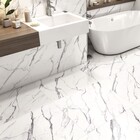 Piso Cerâmico Marmorizado Esmaltado Brilhante Borda Reta Retificado 67x67cm Iris Lux Arielle