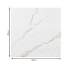Piso Cerâmico Marmorizado Polido Borda Reta Interno 85x85cm Calacata White Mag Ennova