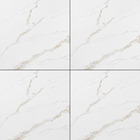 Piso Cerâmico Marmorizado Polido Borda Reta Interno 85x85cm Calacata White Mag Ennova