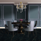 Piso Cerâmico Marmorizado Brilhante Borda Reta Interno 81x81cm Petróleo Grupo Ceral