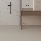 Piso Cerâmico Cimentício Acetinado Borda Reta Interno 76x76cm Cimenticio Off White Embramaco