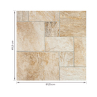 Piso Cerâmico Decorado Acetinado Borda Arredondada Externo 61,5x61,5cm Triton Bege Ceral