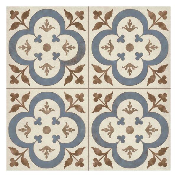 Piso Cerâmico Decorado Acetinado Borda Reta Interno 66x66cm Coimbra Formigres Premium