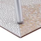 Piso Cerâmico Externo Decorado Esmaltado Borda Arredondada Mosaico Beige Geometric HD6124 60x60cm Artens