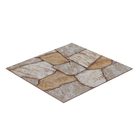 Piso Cerâmico Externo Pedra Esmaltado Borda Arredondada Bela Pietra Beige HD51818 50x50cm Embramaco