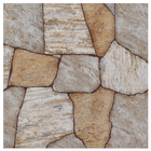 Piso Cerâmico Externo Pedra Esmaltado Borda Arredondada Bela Pietra Beige HD51818 50x50cm Embramaco