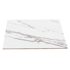 Piso Cerâmico Marmorizado Acetinado 76x76cm Interno Borda Reta Carrara Premium Embramaco