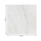 Piso Cerâmico Marmorizado Brilhante Borda Reta Interno 60x60cm Carrara Cristal Embramaco