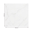 Piso Cerâmico Marmorizado Brilhante Borda Arredondada Interno 61,5x61,5cm Brisa Rosagrês