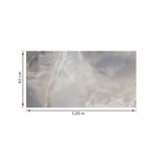 Piso Cerâmico Marmorizado Polido Borda Reta Interno 62x120cm Celeste Ceral